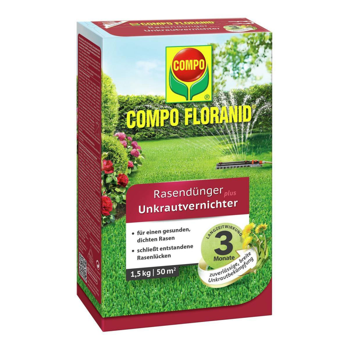 Compo FLORANID Rasendünger plus Unkrautvernichter für 50 m² 1,5 L Bild 2