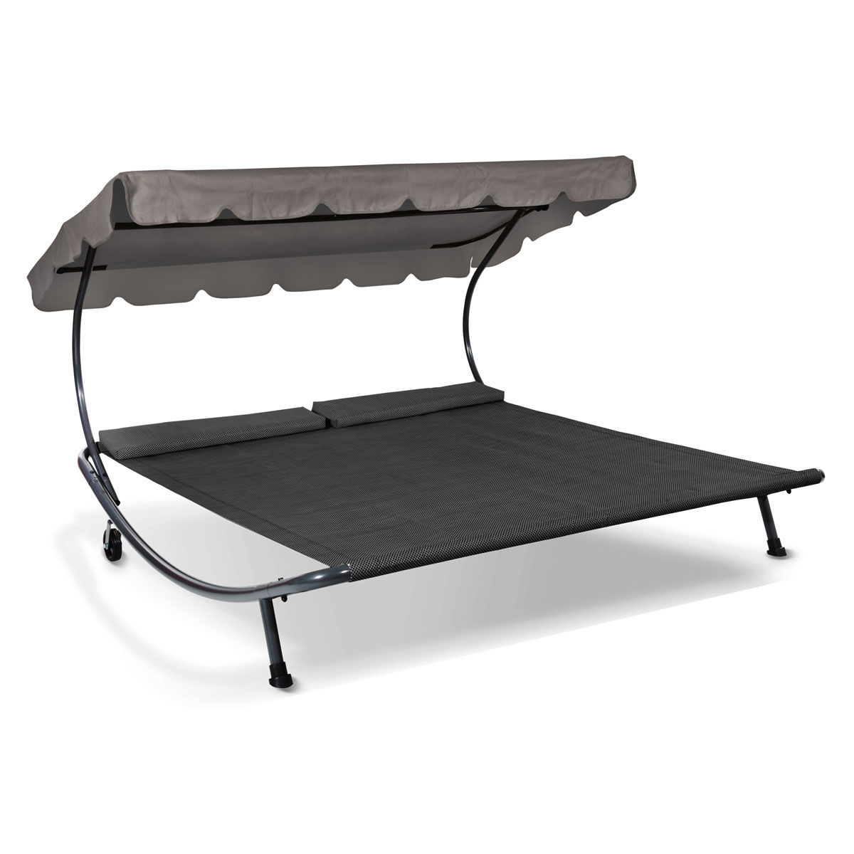 Leco Doppel-Gartenliege anthrazit Bild 1