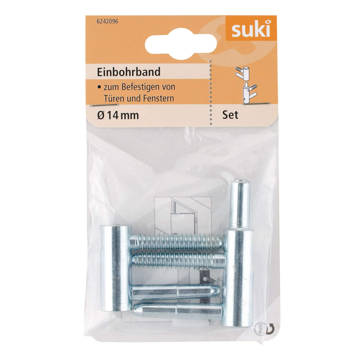 Suki Einbohrband Stahl Durchmesser 1,4x Durchmesser 0,79 x 4 cm verzinkt Bild 1