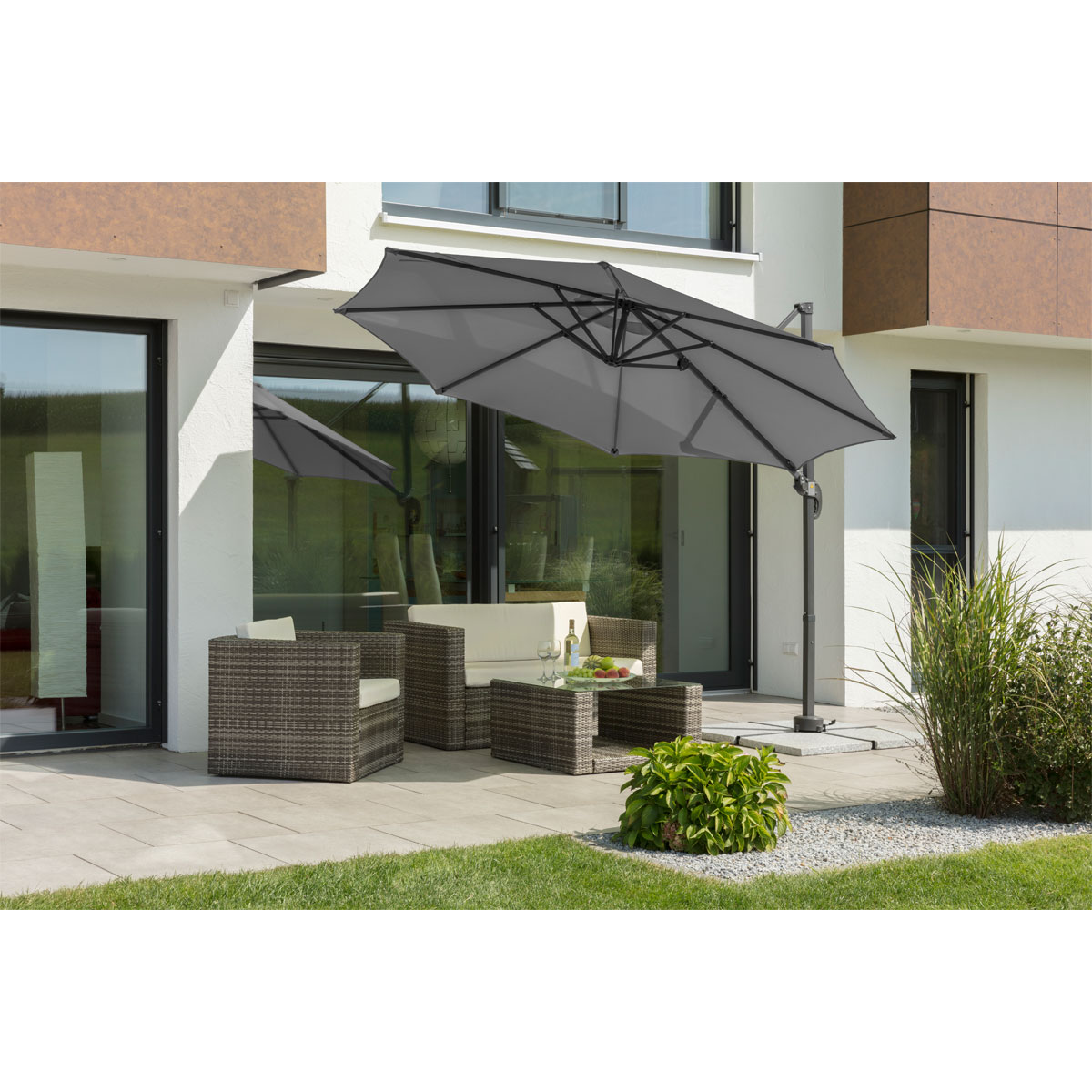 Schneider Schirme Schirm Rhodos Junior 300/8 anthrazit Bild 5