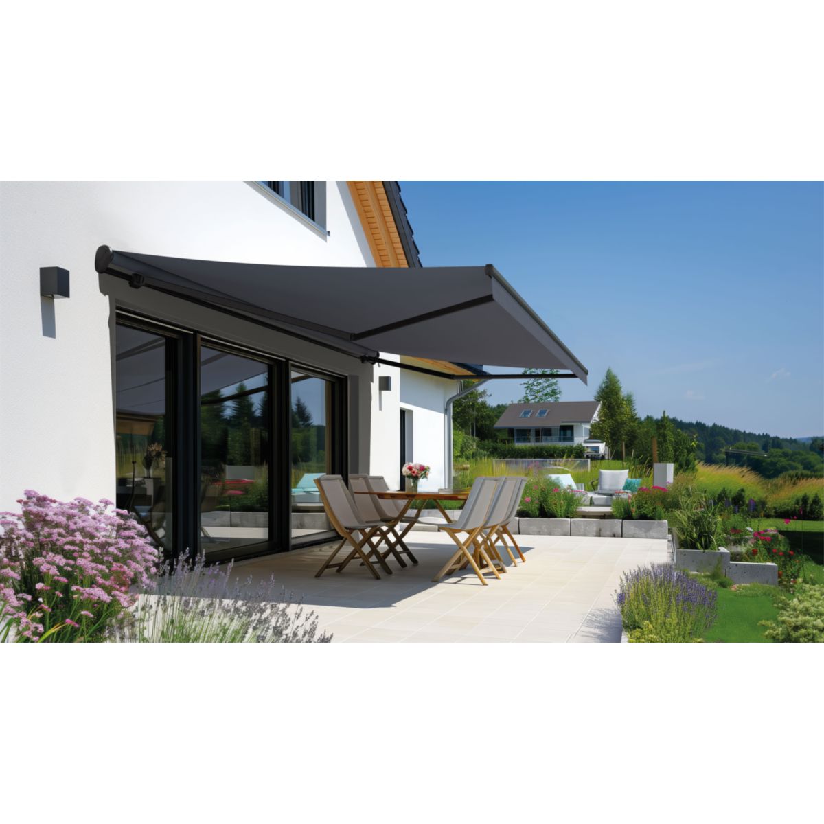 Durabil Gelenkarmmarkise Passat anthrazit 500x300 cm, Design Dark Grey