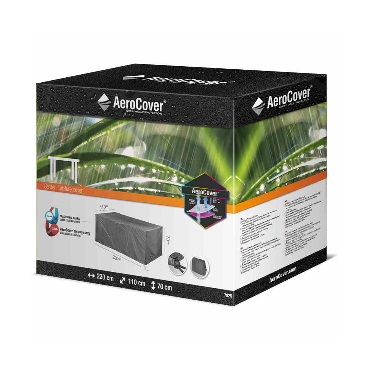 AeroCover Schutzhülle für Sitzgruppen 220 x 110 x 70 cm anthrazit Bild 1