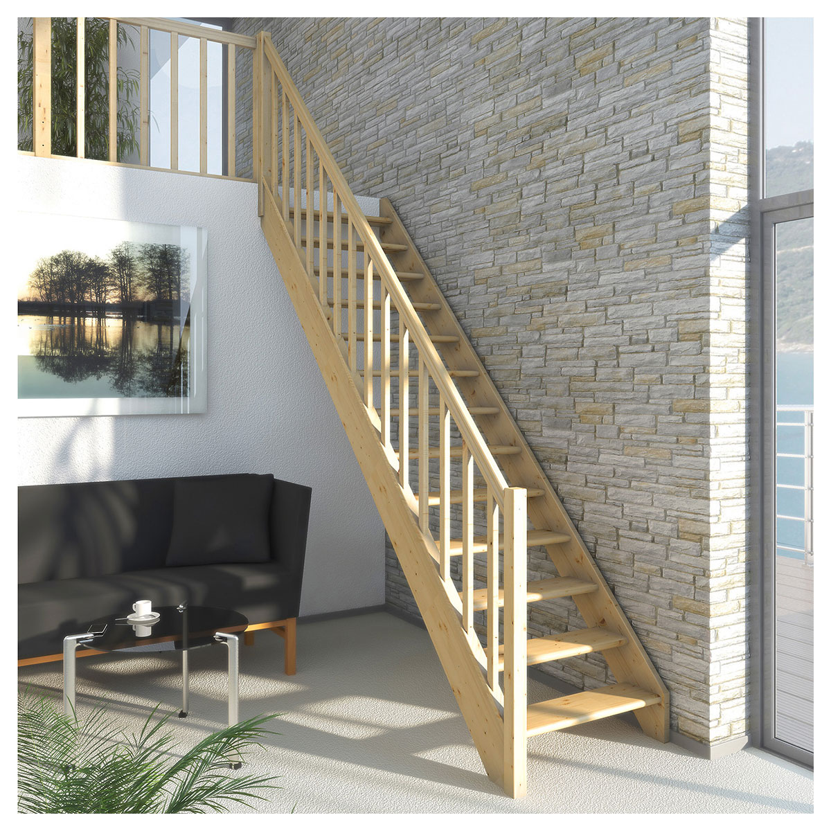 Dolle  Raumspartreppe Paris mit Geländer Bild 2