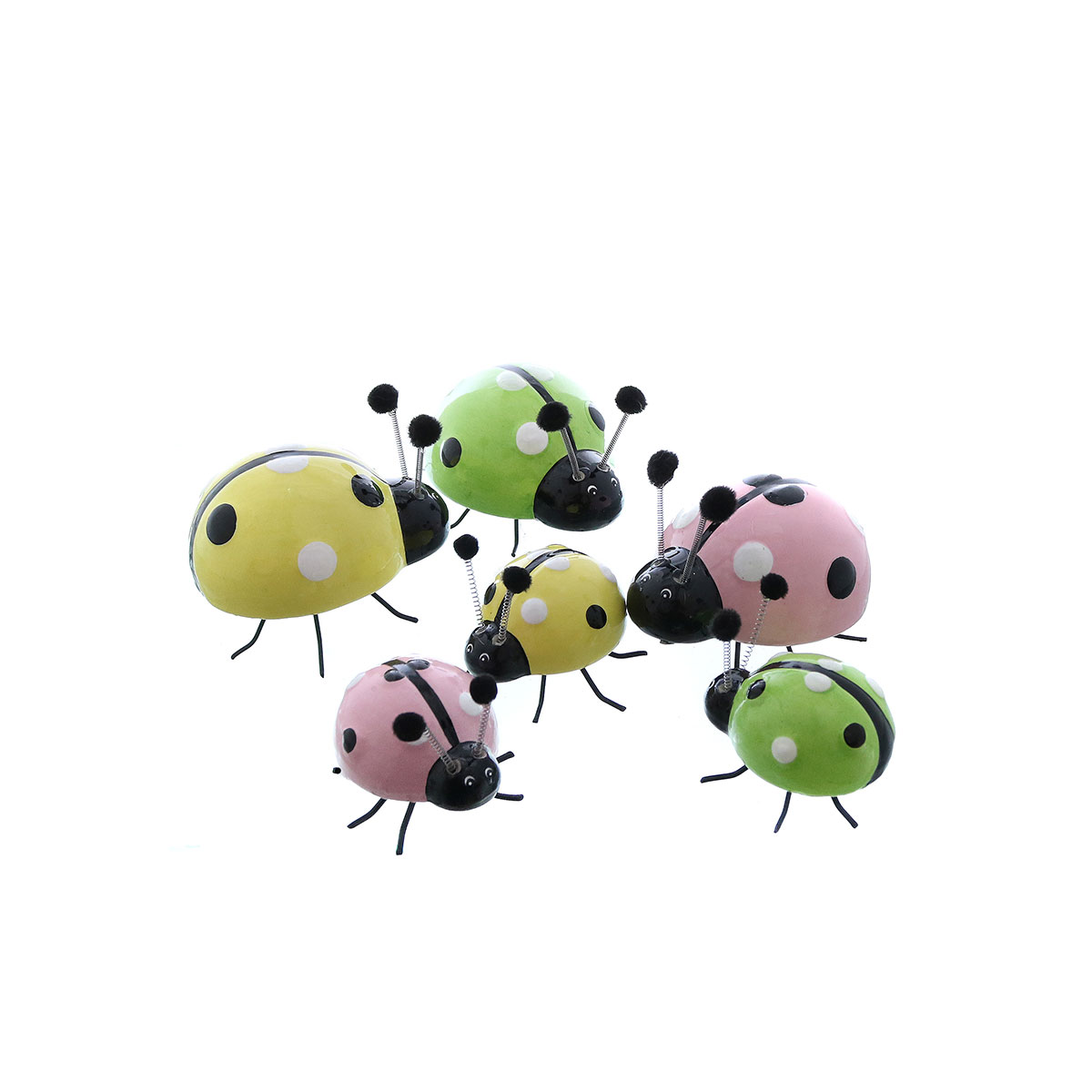 Marienkäfer mit Metallbeinen 8 x 7 x 7 cm bunt