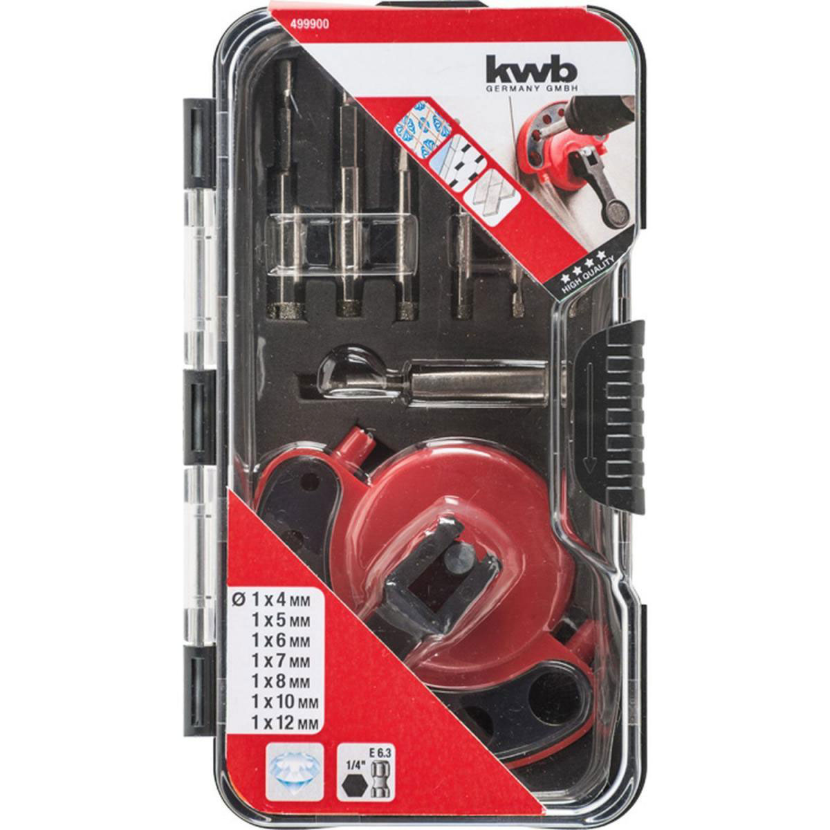 kwb  Lochsägen-Set Diamant 8 teilig Durchmesser 4-12 mm Bild 2