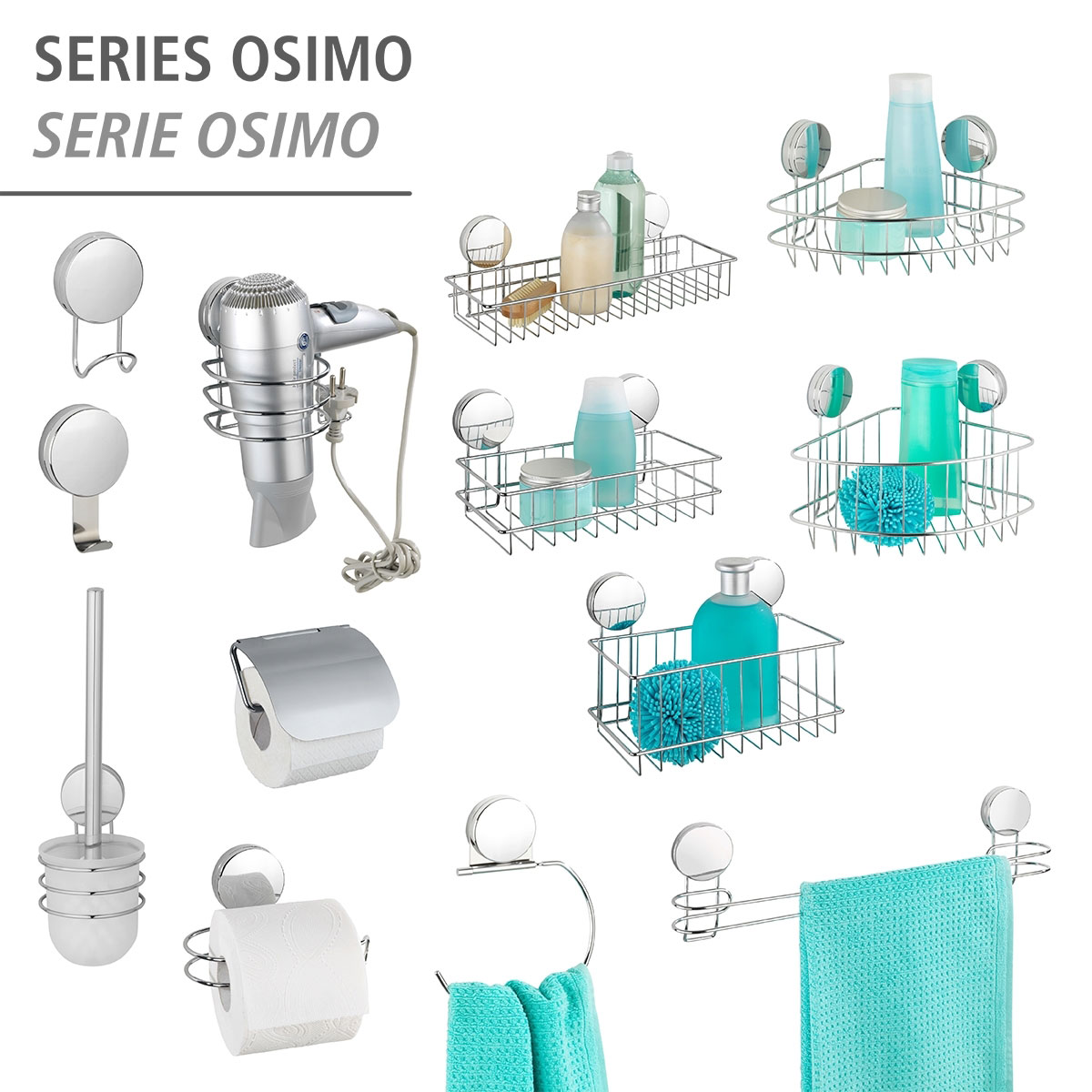 Wenko Wandablage Osimo Befestigen ohne bohren Static-Loc Bild 6