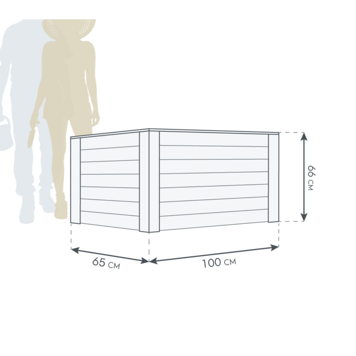 Westmann Hochbeet Klassik 100 65x100x66cm Bild 10