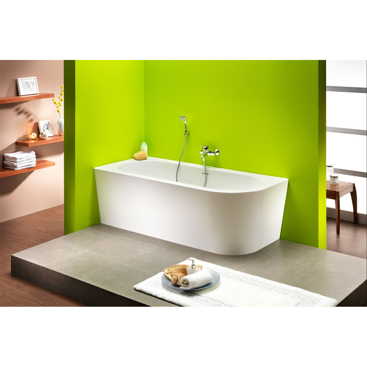 Ottofond Badewanne Modena Corner 178 x 78 cm weiß Ausführung Modell A Bild 2