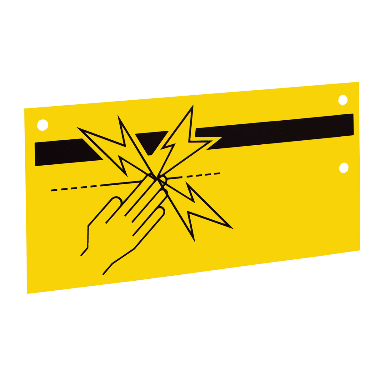Warnschild für Elektrozaun 10 x 20 cm gelb Bild 1