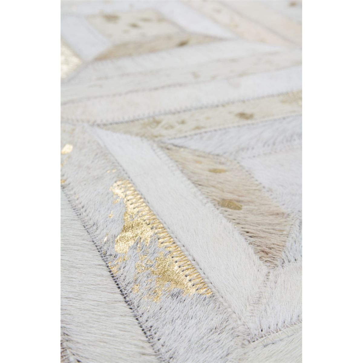 Pouf Hocker Spark 410 elfenbein gold 45x45cm Bild 4