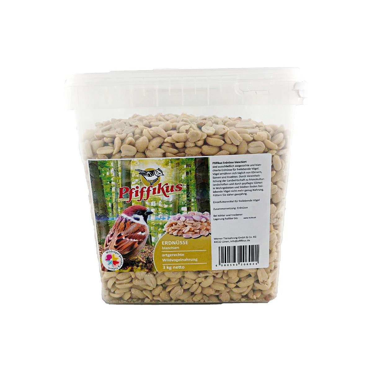 Pfiffikus Erdnüsse im Eimer, 3 kg