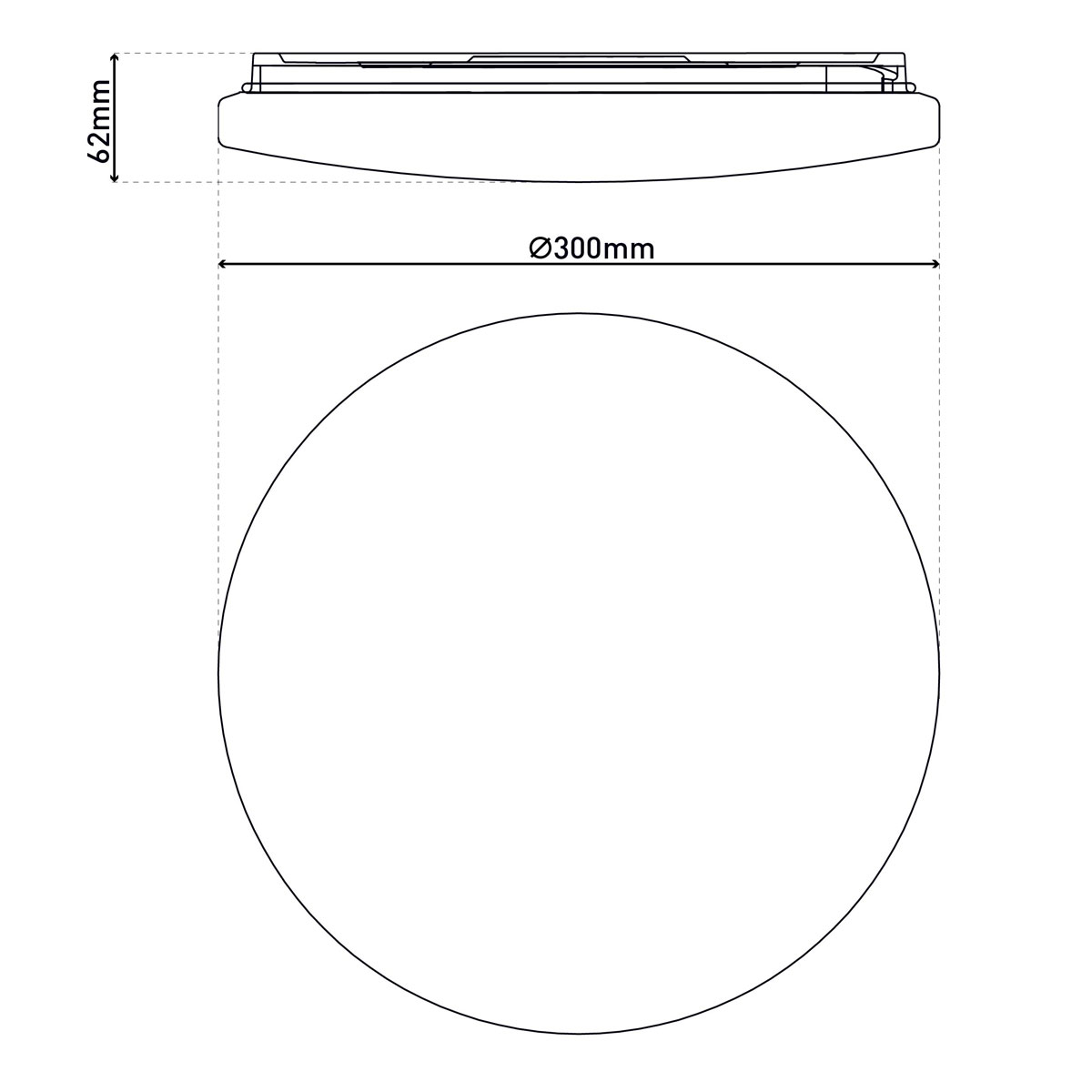Naeve LED DL Fontana Metall/KS weissLxBxH: 30x30x6,2cm Bild 7