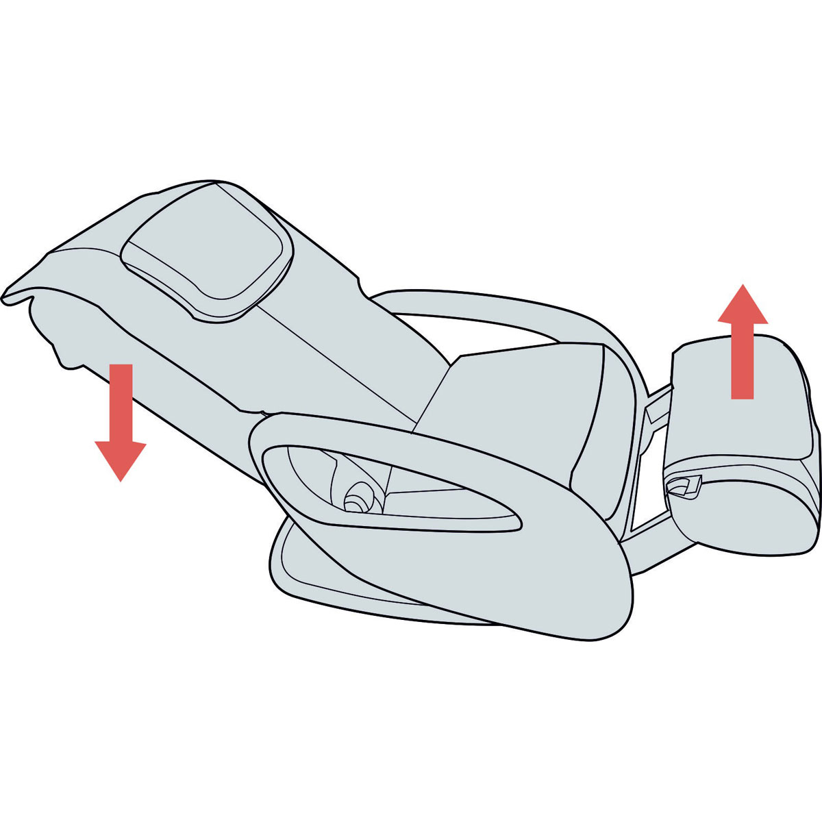 Alpha Techno Massagesessel „2000“, schwarz Bild 10