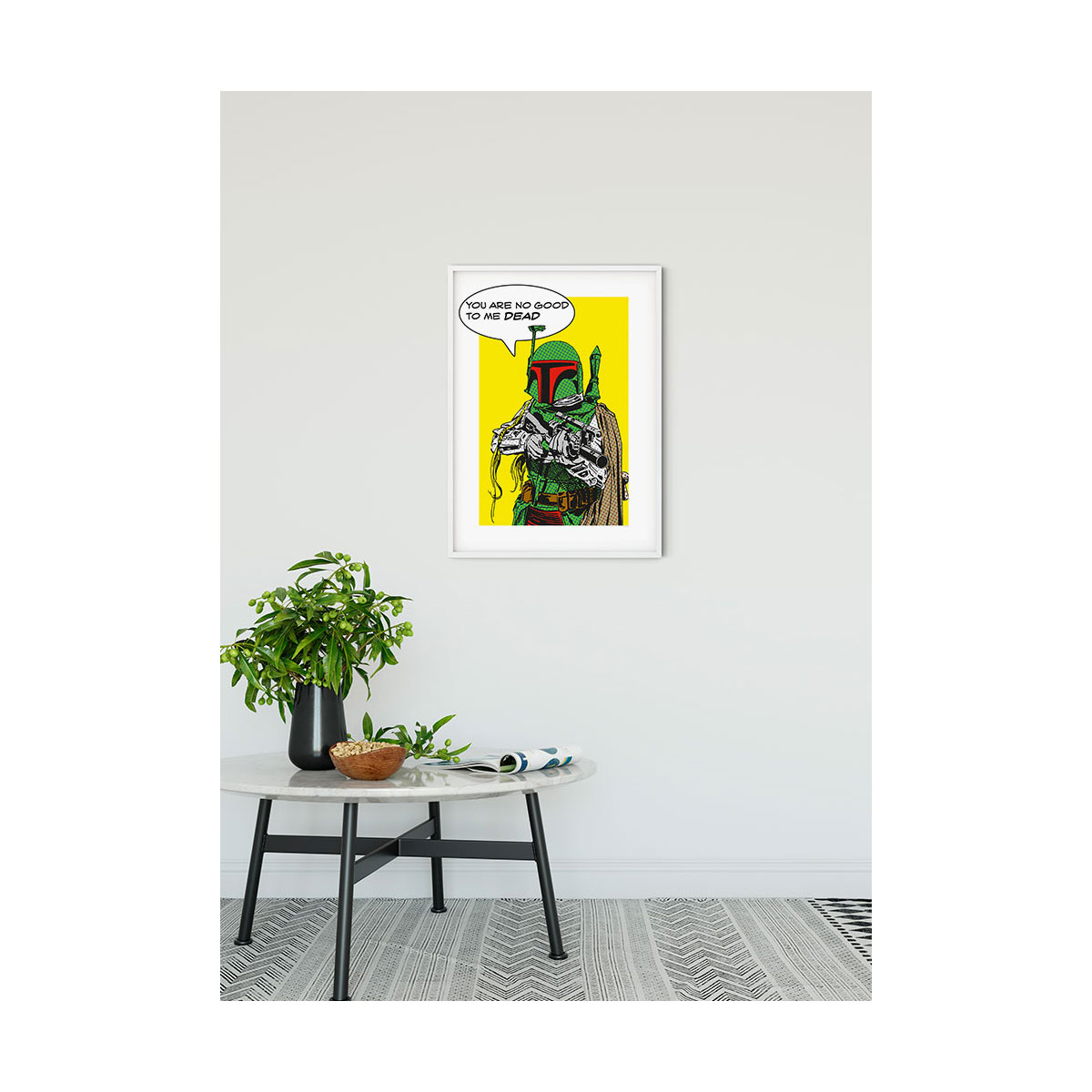 Komar  Wandbild Star Wars Classic Comic Quote Boba_Fett 40x50 cm
