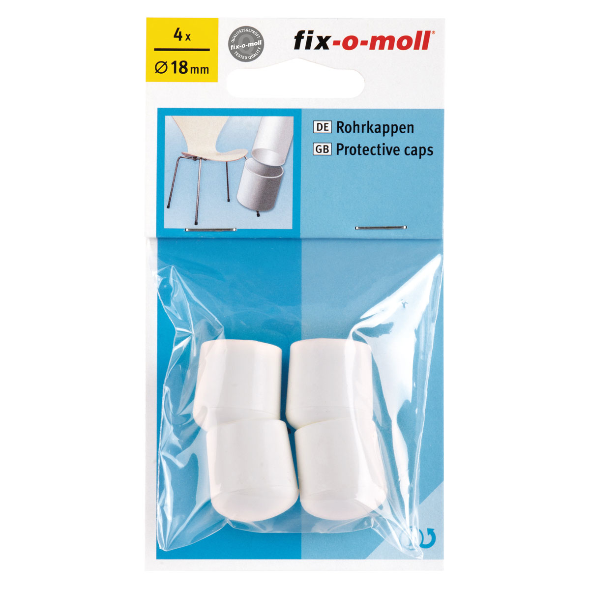 Suki Rohrkappen Durchmesser 1,8 cm weiß 4 Stück Bild 2