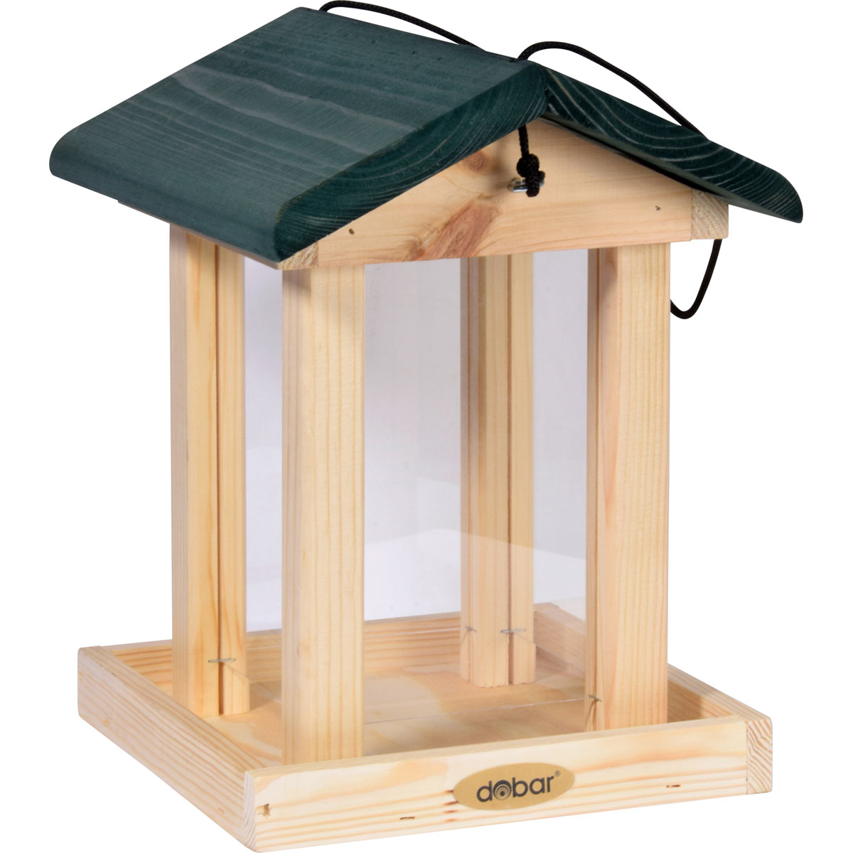 dobar Vogelfutterstation zum Aufhängen 22 x 25 x 28 cm Kiefer Grün