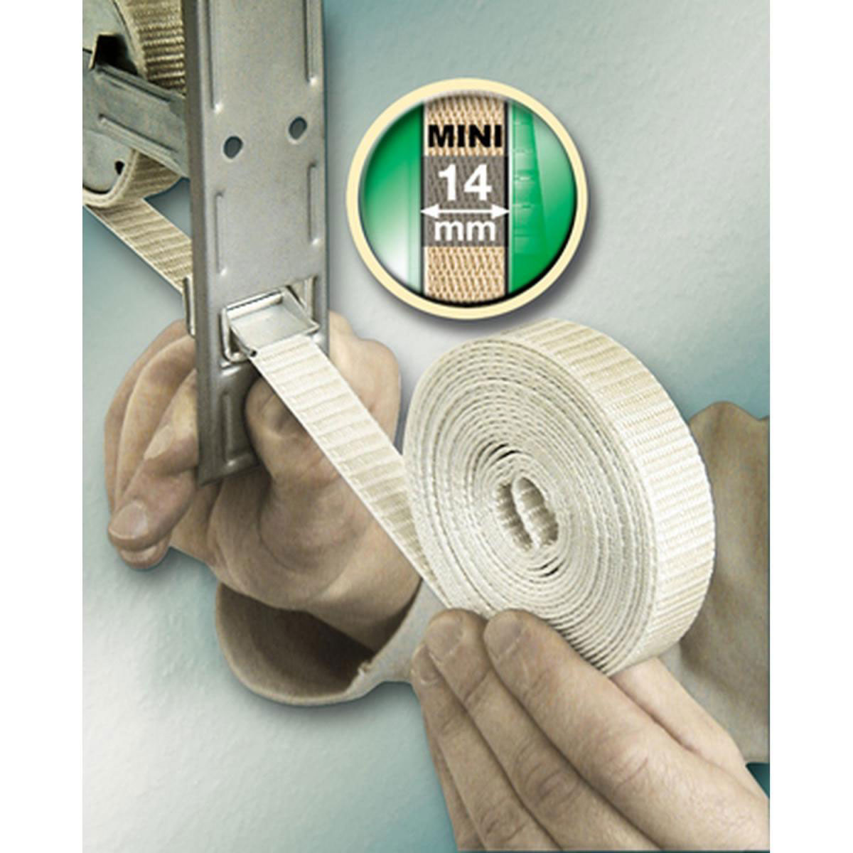 Schellenberg Gurtband Mini 14 mm / 12 m grau Bild 3