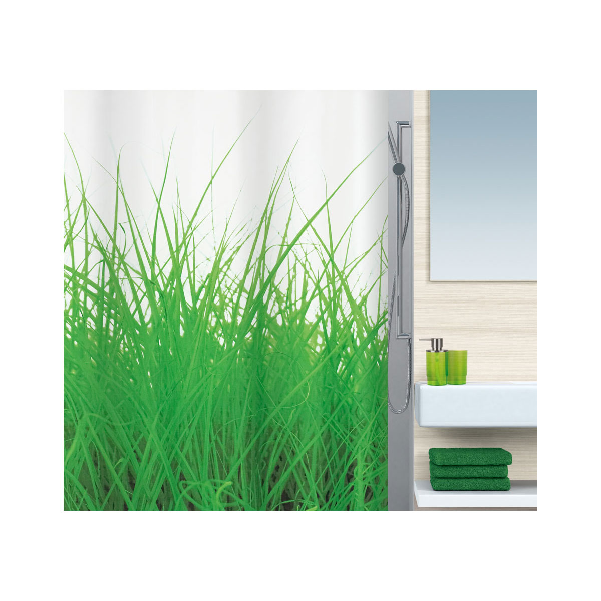 spirella Duschvorhang antibakterielle Beschichtung Polyester