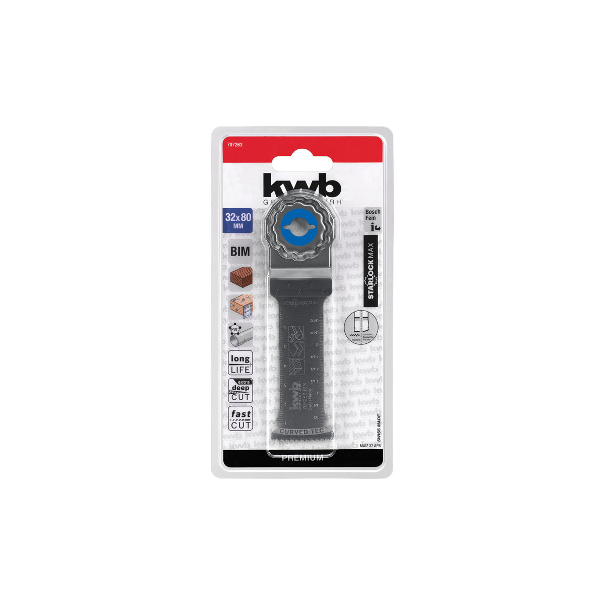 kwb  Tauchsägeblatt 32x80 mm Metall Holz Kunststoff Bild 2