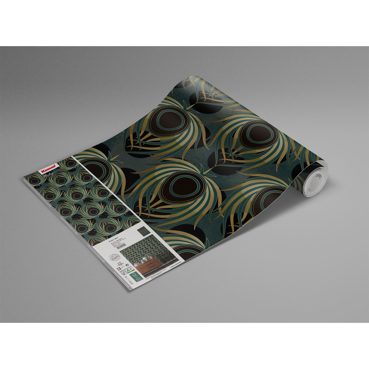 Komar  Vlies Fototapete Paon Vert 200x280 cm Bild 3