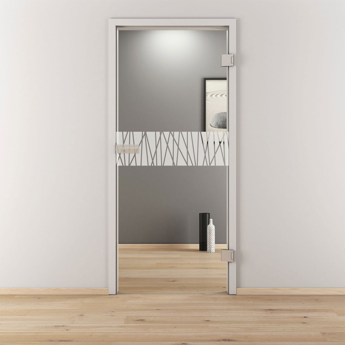 Novadoors Glasdrehtür NOVA 546 klar 70,9 x 197,2 cm Rechts