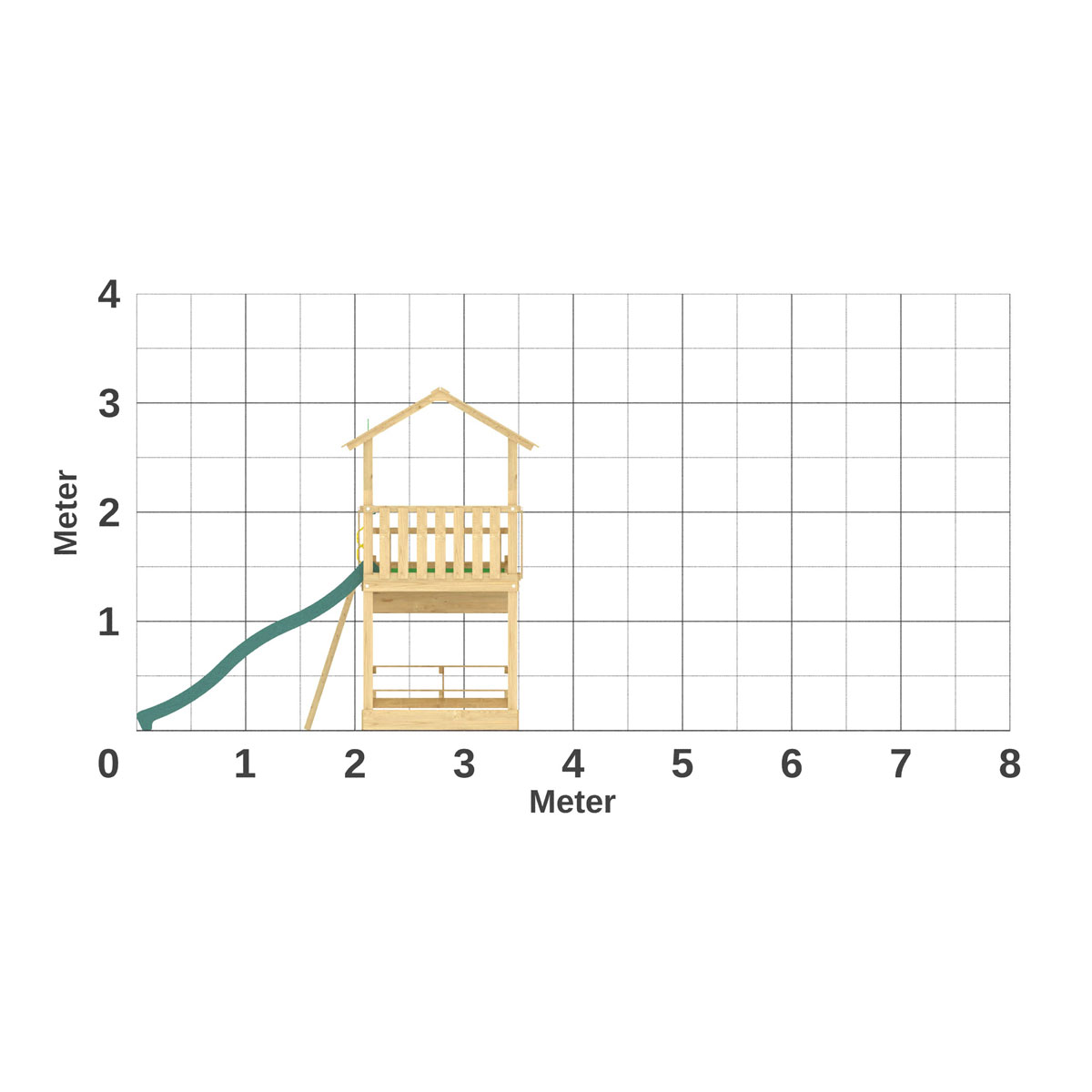 Jungle Gym Spielturm ValleyRutsche dunkelgruen Bild 7