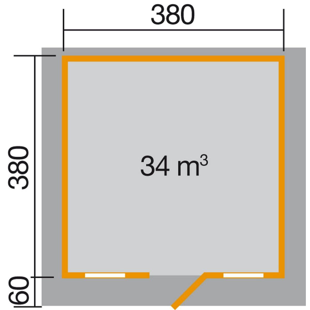 Weka Gartenhaus 110 Größe 1/2 460 x 450 x 262 cm Bild 2
