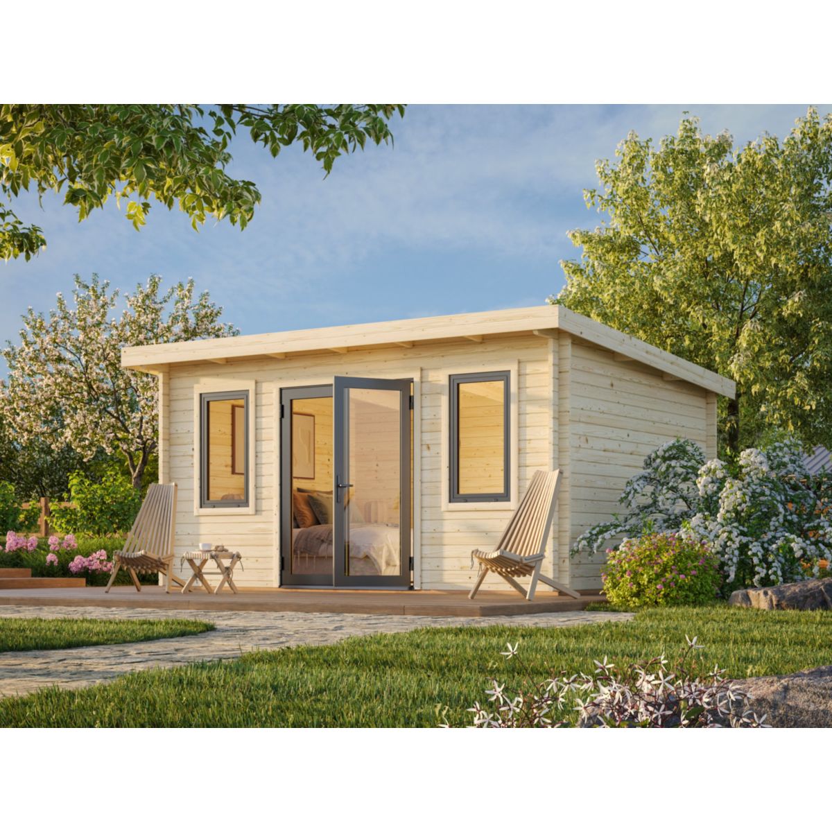 Palmako Gartenhaus Lisandra 14,2 m2 natur