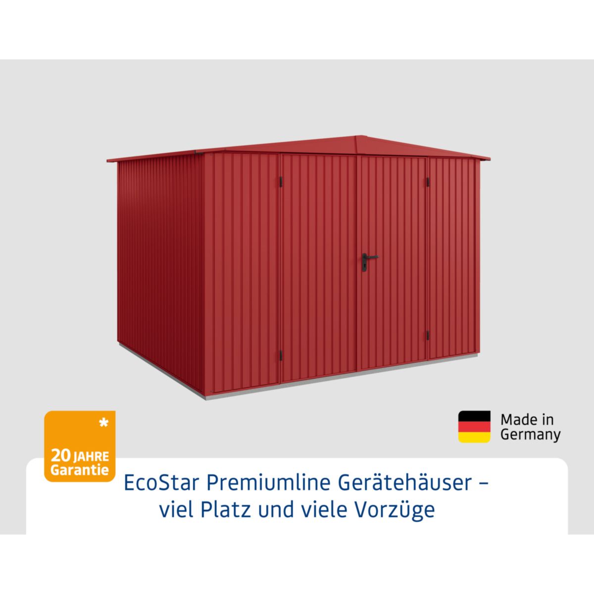 EcoStar  Gerätehaus Trend-STyp 3RAL3004 2 flg Bild 3