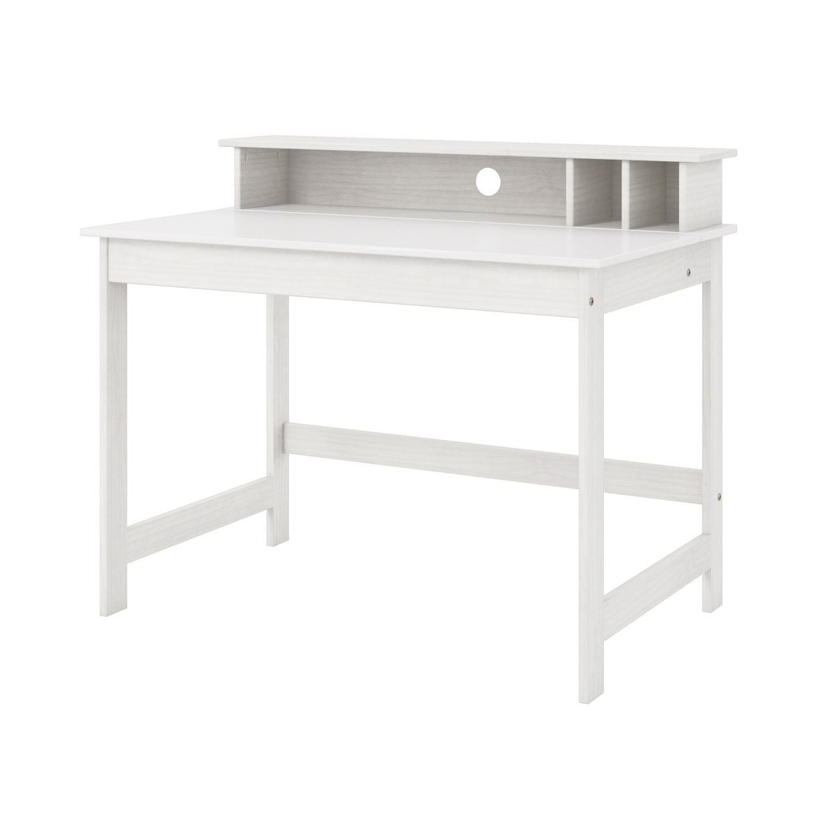 Inter Link Schreibtisch „Hilda“, Kiefer massiv, weiß lackiert Bild 2