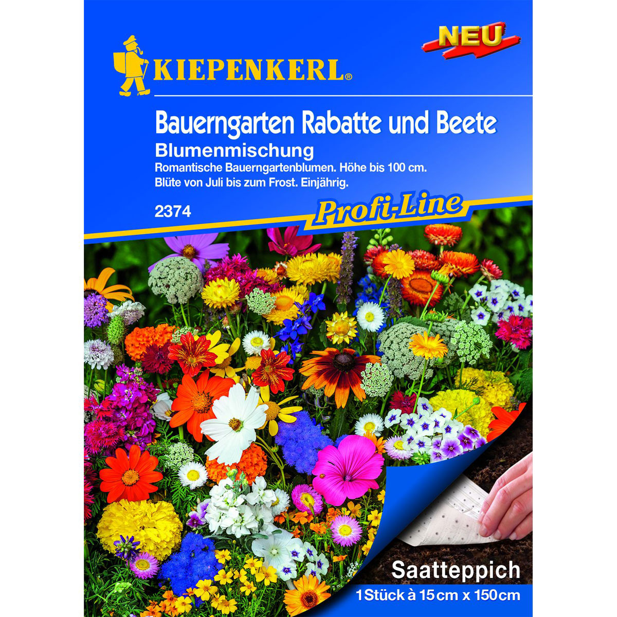 Kiepenkerl Blumenmischung Bauerngarten Rabatte und Beete Saatteppich Bild 1