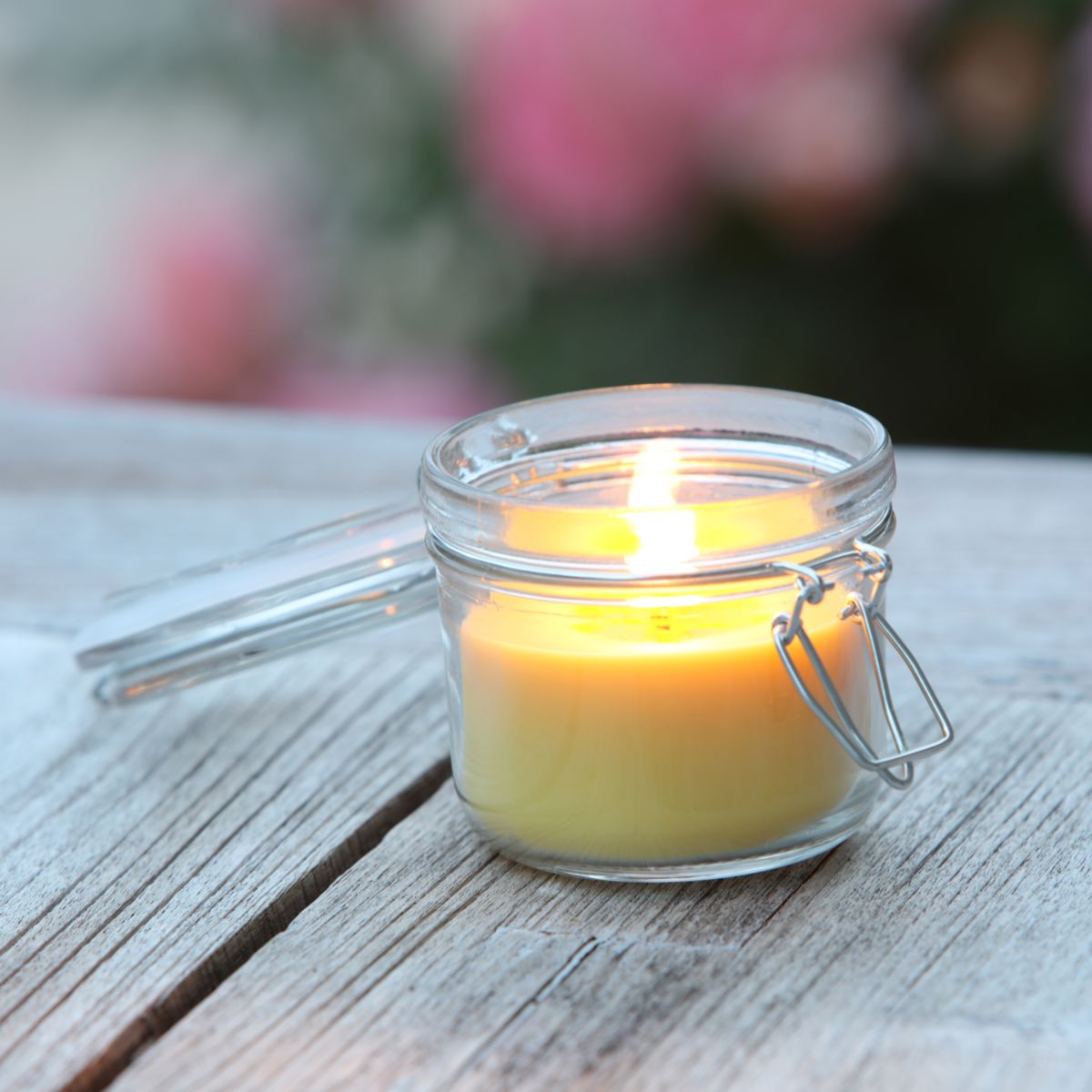 Kerze Amarillo im Glas 8,5x8,5 cm