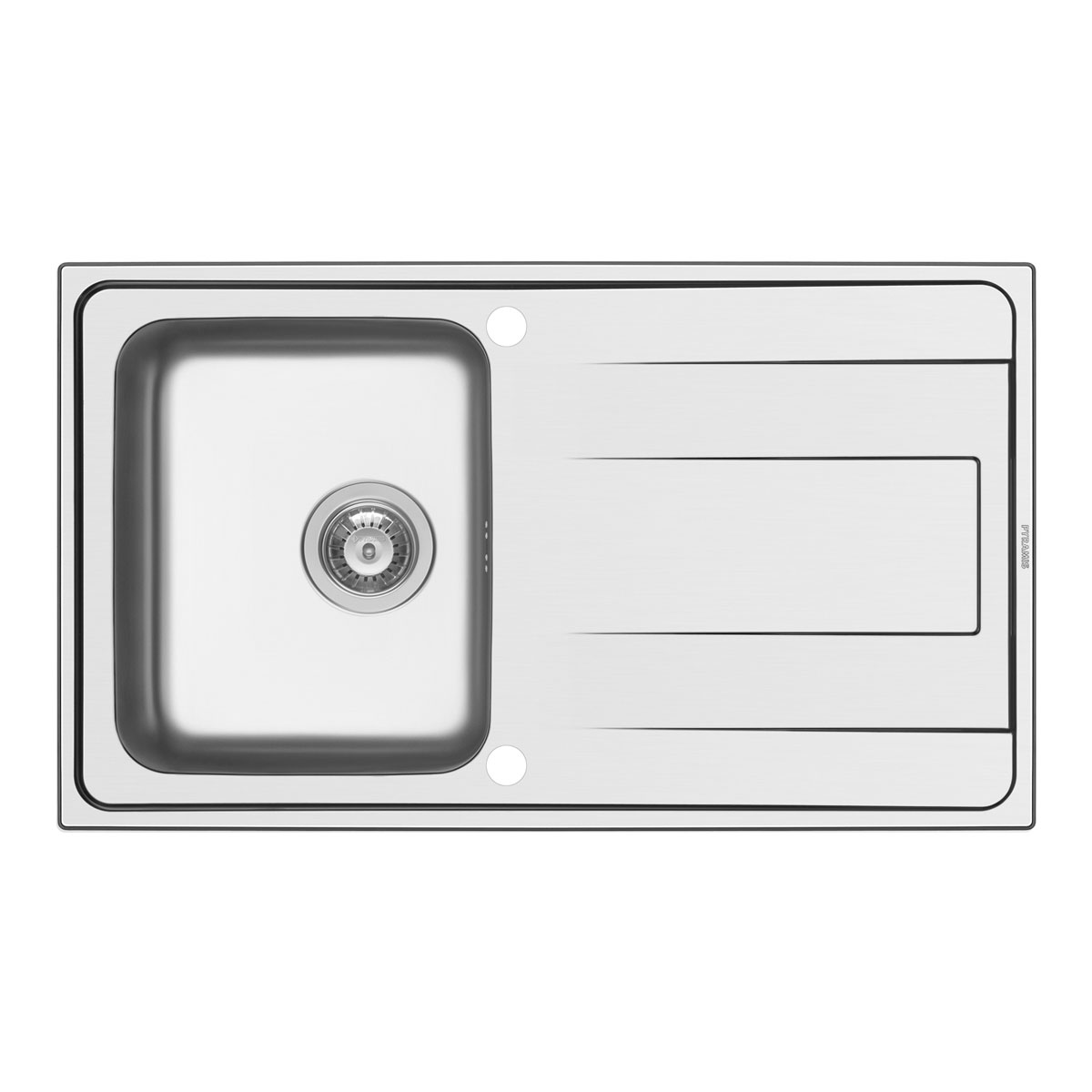 Pyramis  Edelstahl-Einbauspüle ALEA 86 x 50 cm 1B 1D