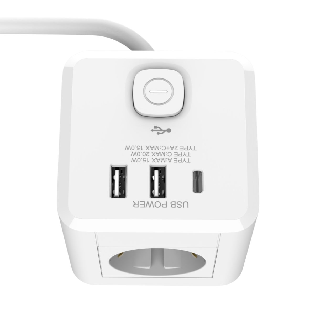 Flector 3-Fach Steckdosenwürfel inkl. USB 1,4 m Bild 4