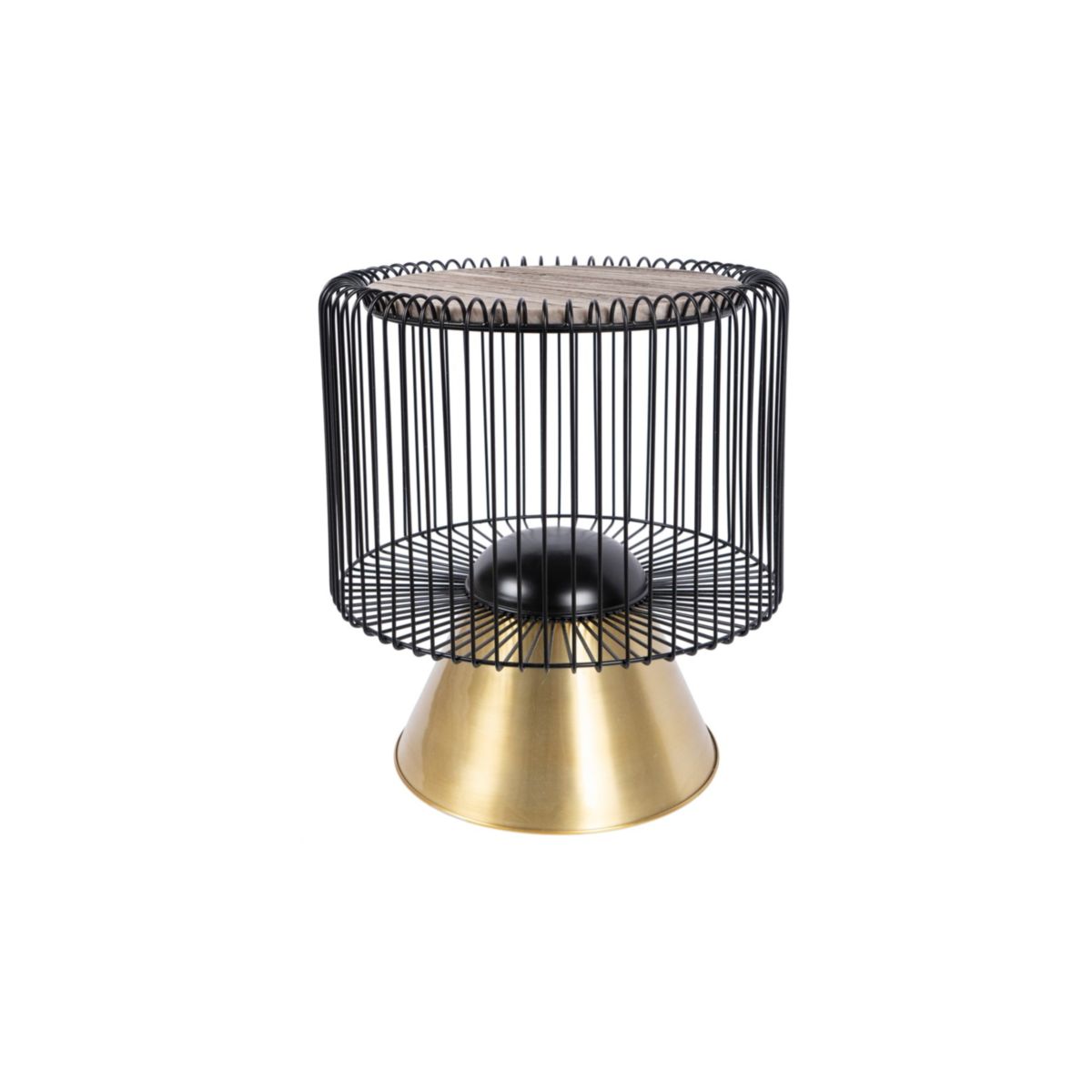 Beistelltisch Malibu 125 braun schwarz gold