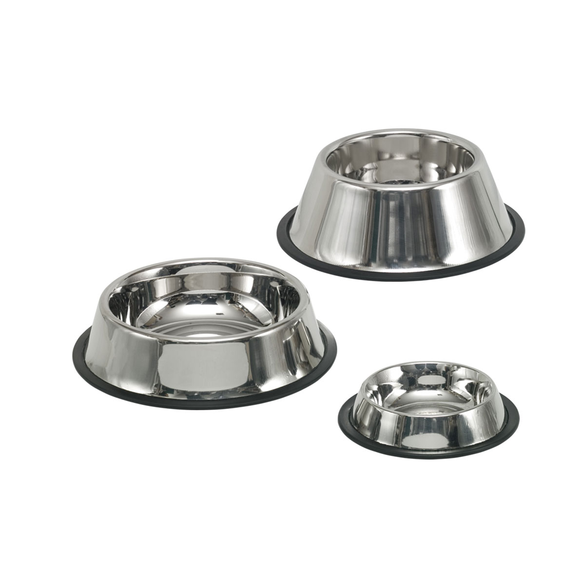 Edelstahlnapf rutschfest Durchmesser 23 cm 0,85l