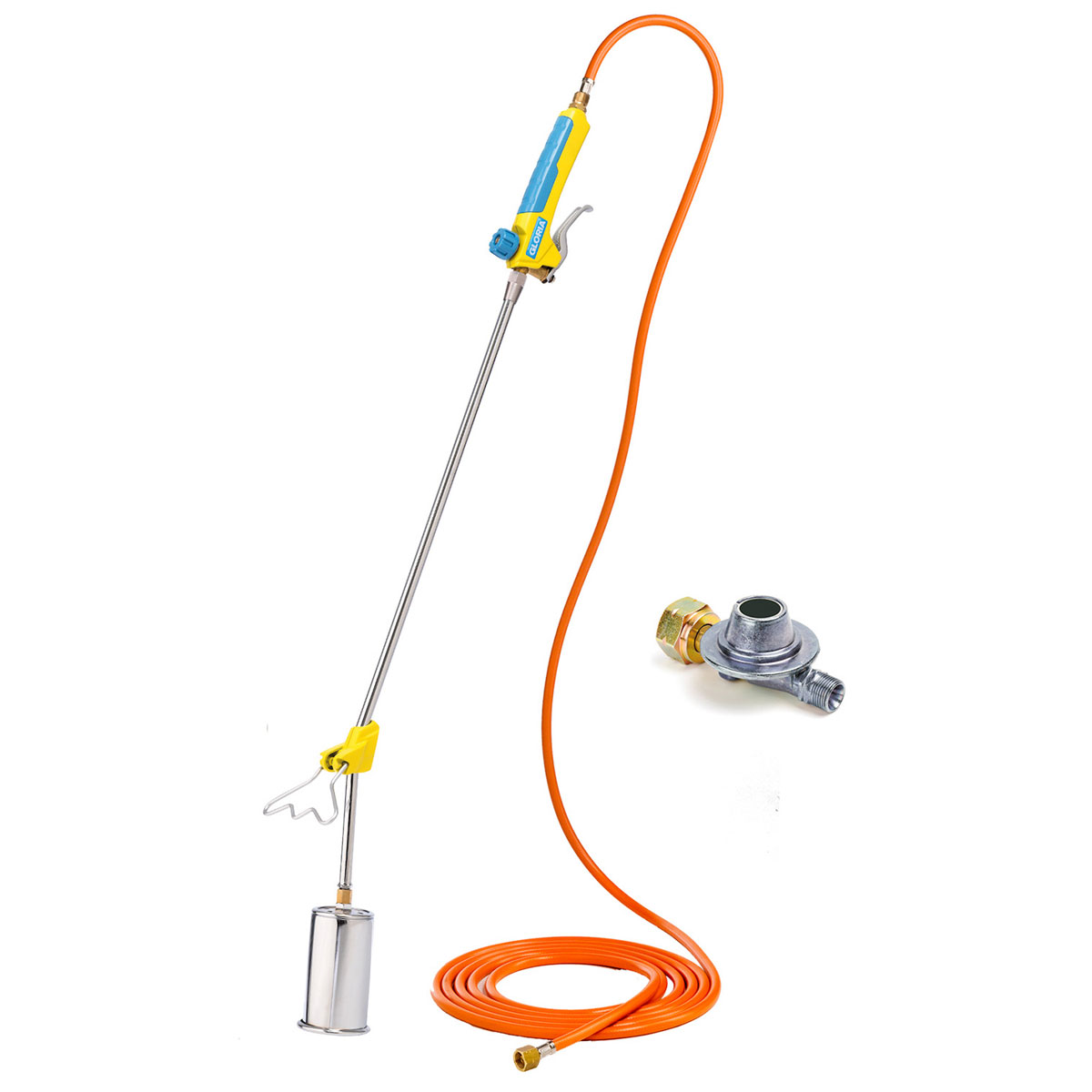 Gloria Unkrautbrenner Thermoflamm bio Professional PLUS SET zum Anschluss an Druckgasflasche für große Flächen inkl Durckminderer Bild 1