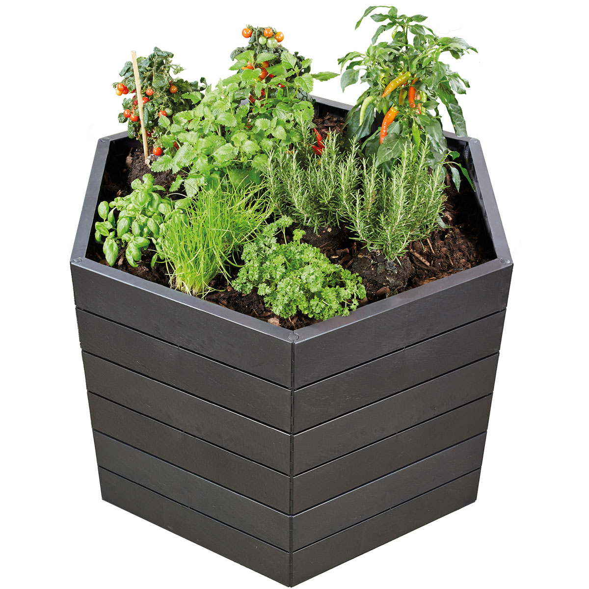 Garantia Hochbeet-System ERGO XL 6 Paneele inkl Verbinder stone Bild 5