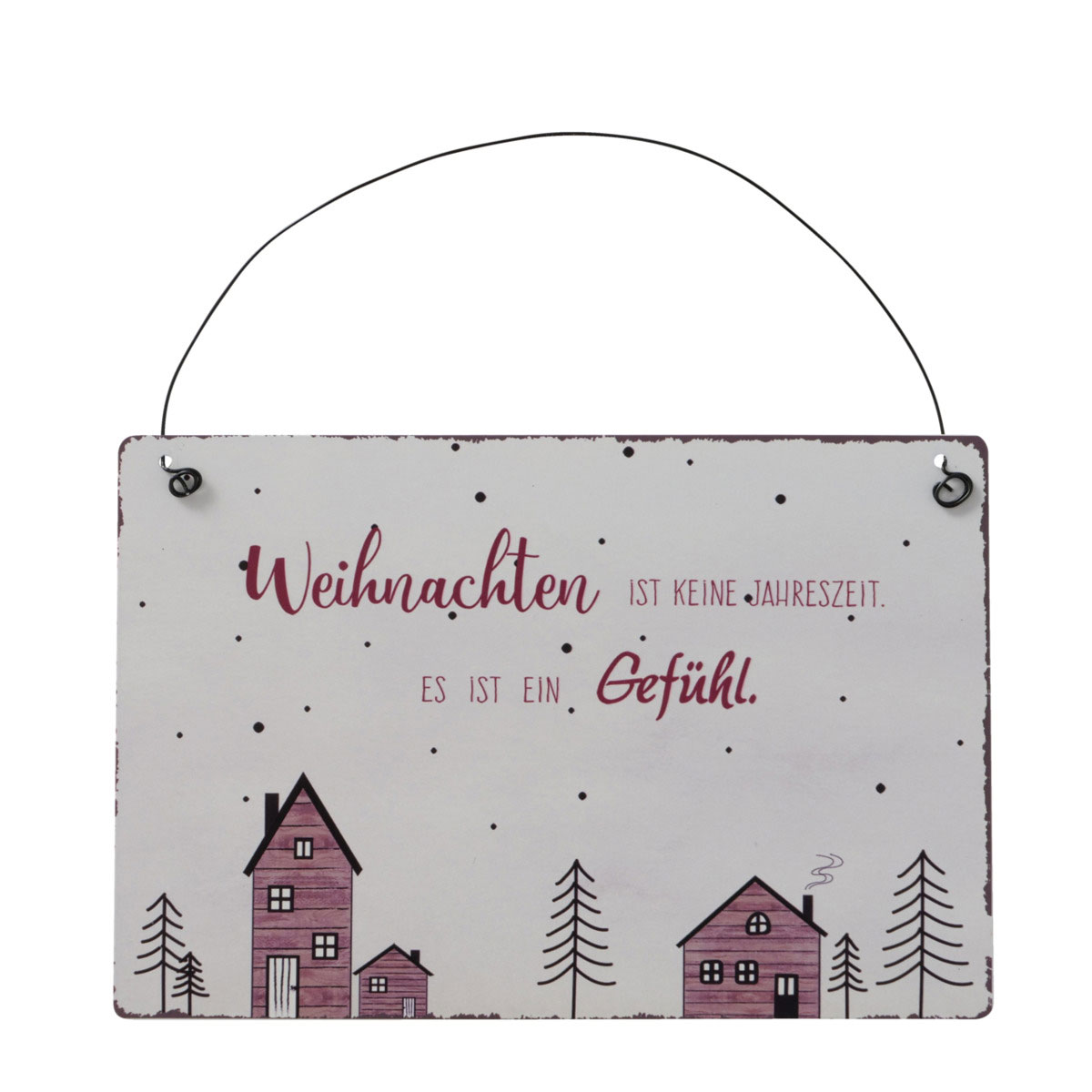 Schild Homewood sortiert Rechteck 21 x 14 x 0,5 cm hellgrau cremeweiss Metall Bild 2