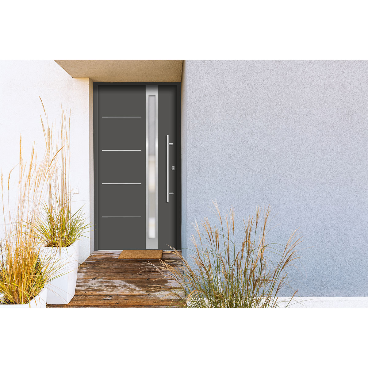 SplenDoor  Premium-Haustür Passivedoor Umea energiesparend anthrazit 100 x 200 cm rechts Bild 2