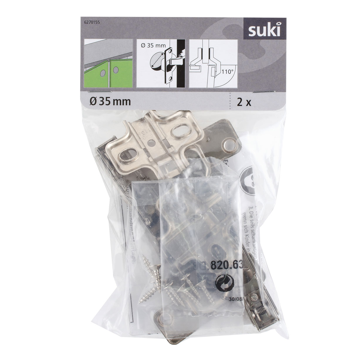 Suki Topfscharnier mit Clip und Feder 2 Stück Bild 1