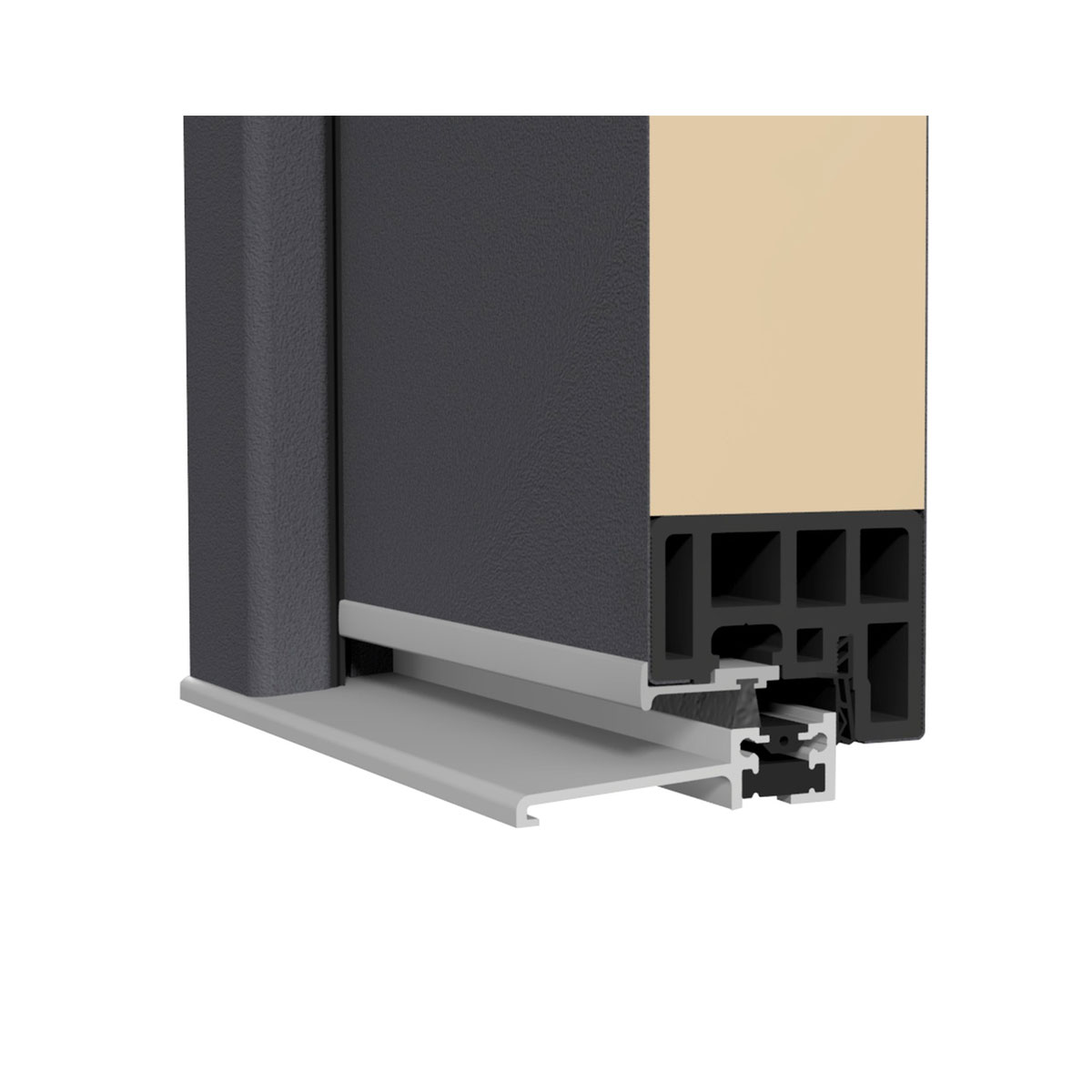 SplenDoor  Premium-Haustür Passivedoor Visby RC2 energiesparend einbruchsicher anthrazit 110 x 210 cm links Bild 7