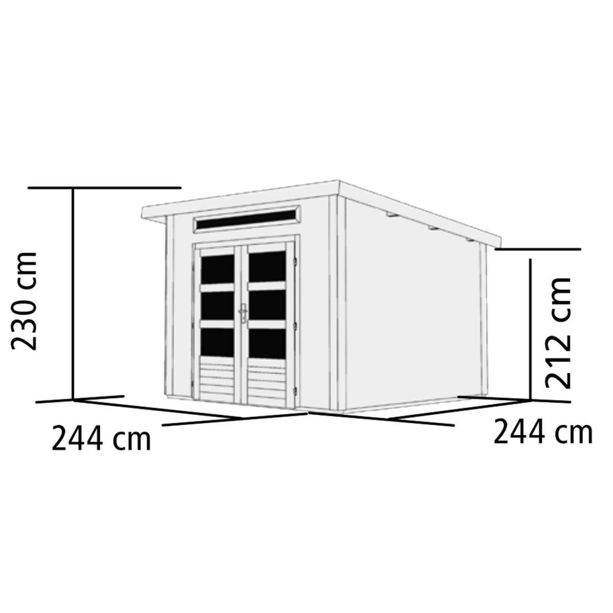 Karibu Gartenhaus Kandem 3 terragrau Bild 3