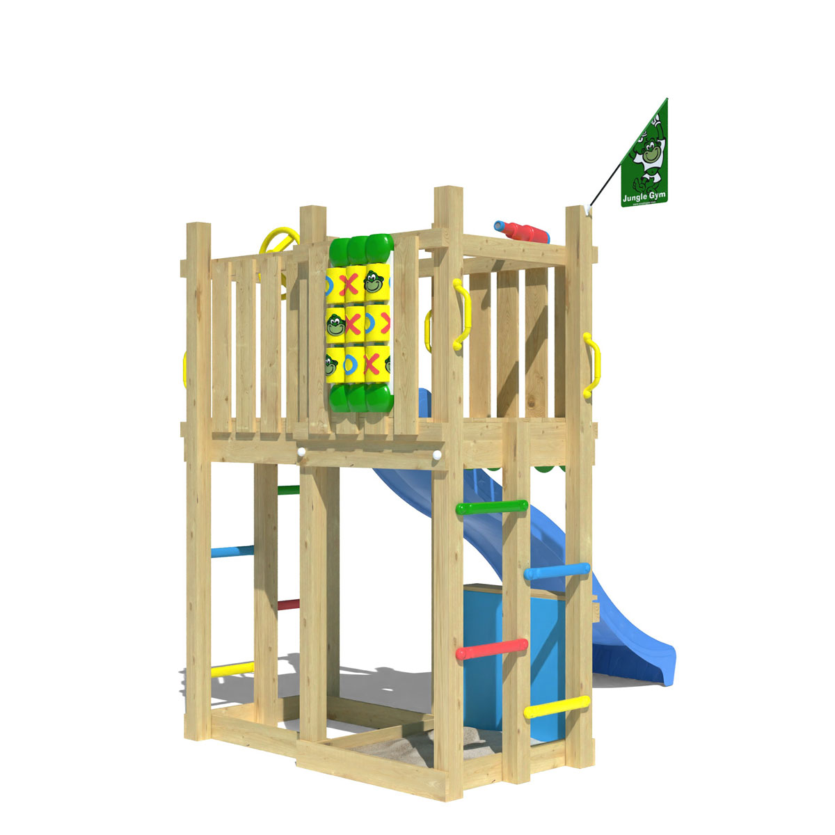 Jungle Gym Spielturm TrailRutsche blau Bild 3