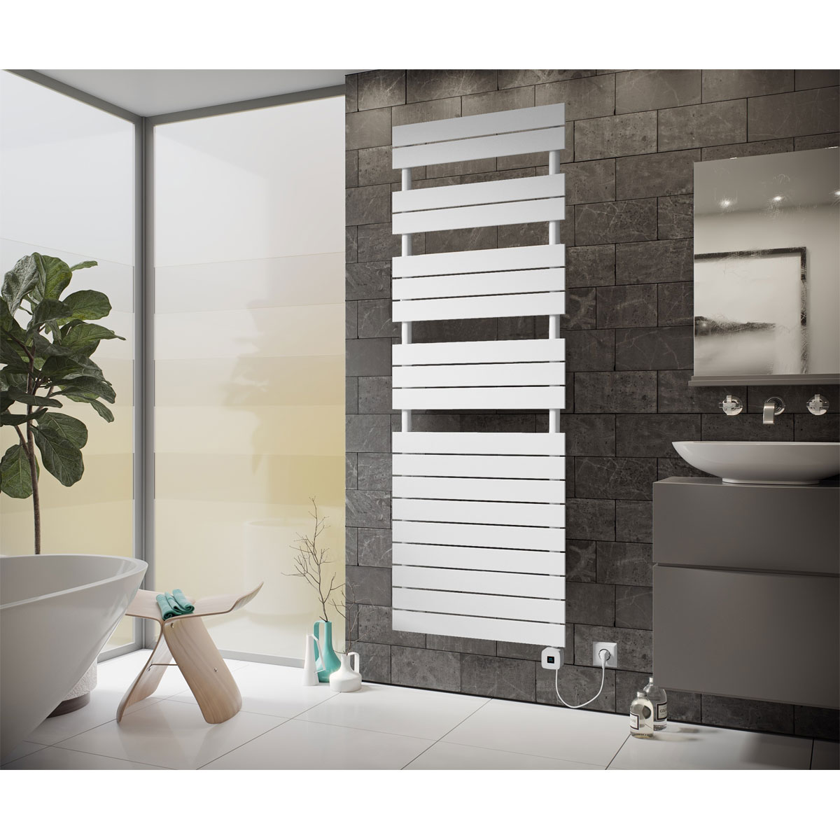 Ximax  Elektrischer Handtuchwärmer P2 1720 x 600 mm 900 Watt Typ 7 Weiß