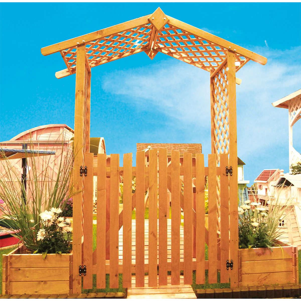 Promadino Rosenbogen mit Türen