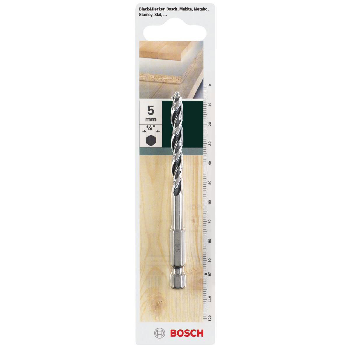 Bosch  Holzbohrer HSS-R HEX Durchmesser 5 mm Bild 2