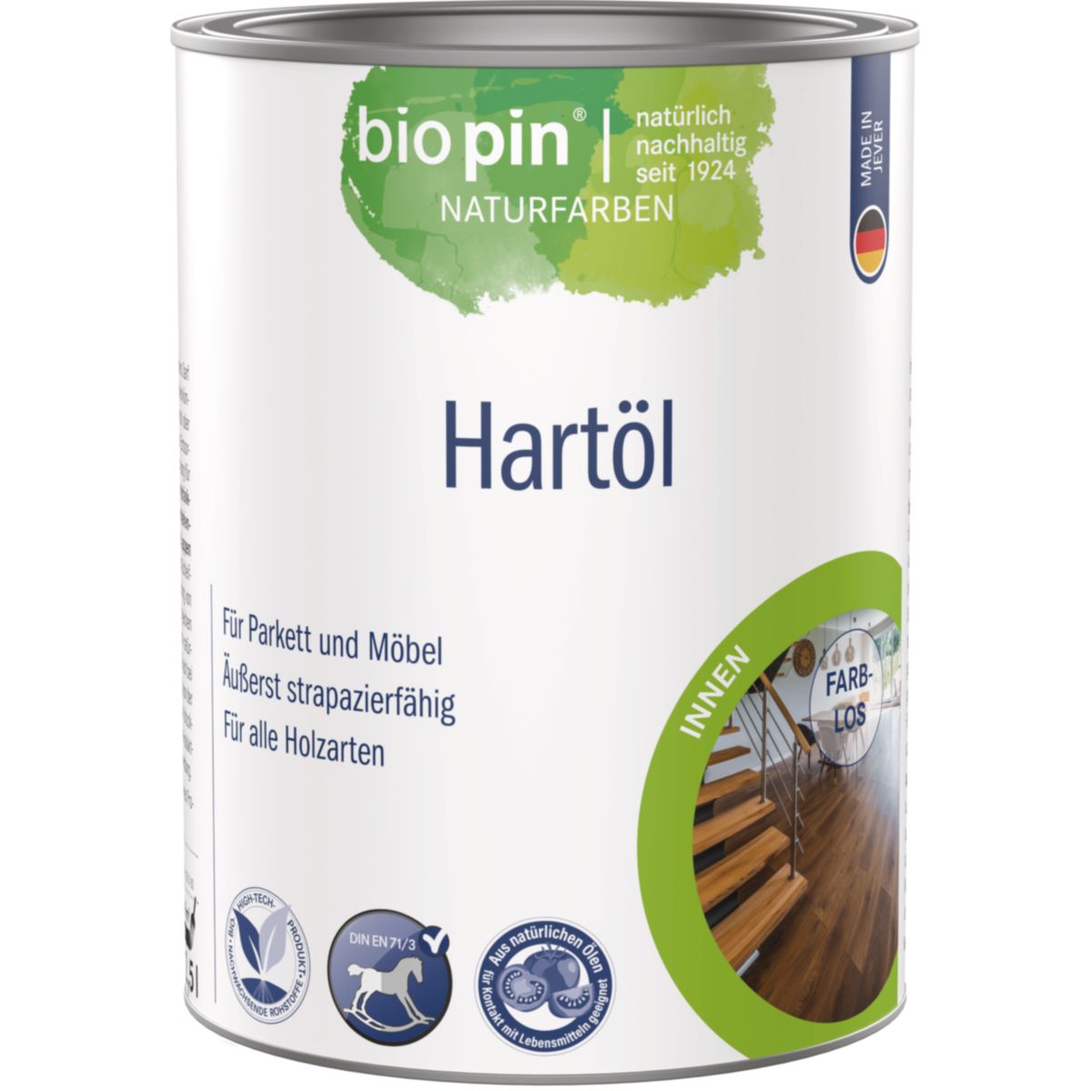 Biopin Hartöl Farblos 2,500 l