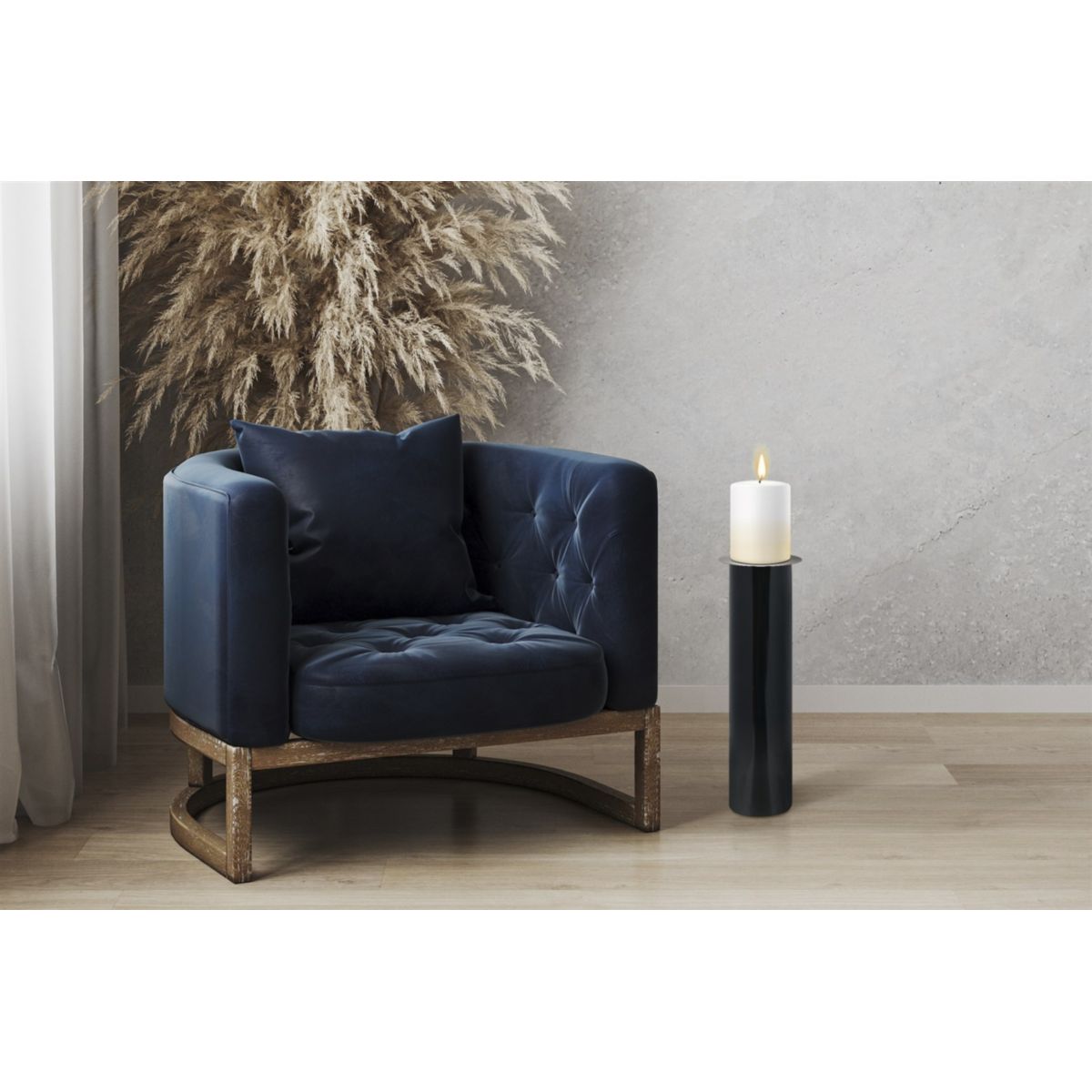 Bodenkerzenständer Art Deco 195 dunkelgrün silber Bild 3