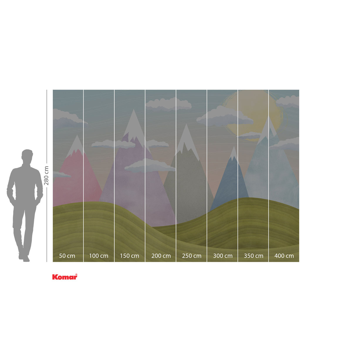 Komar  Vlies Fototapete Hilltops 400x280 cm Bild 3